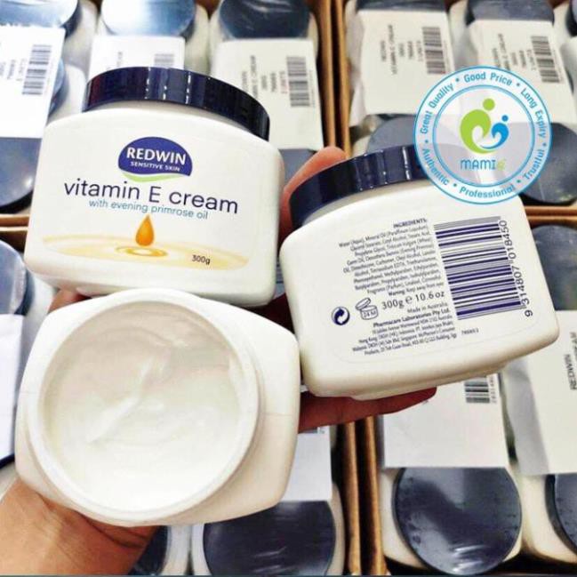Kem dưỡng da  vitamin E và tinh dầu hoa anh thảo giúp da mềm mịn, sáng bóng, căng mịn cho mọi lứa tuổi Redwin, Úc