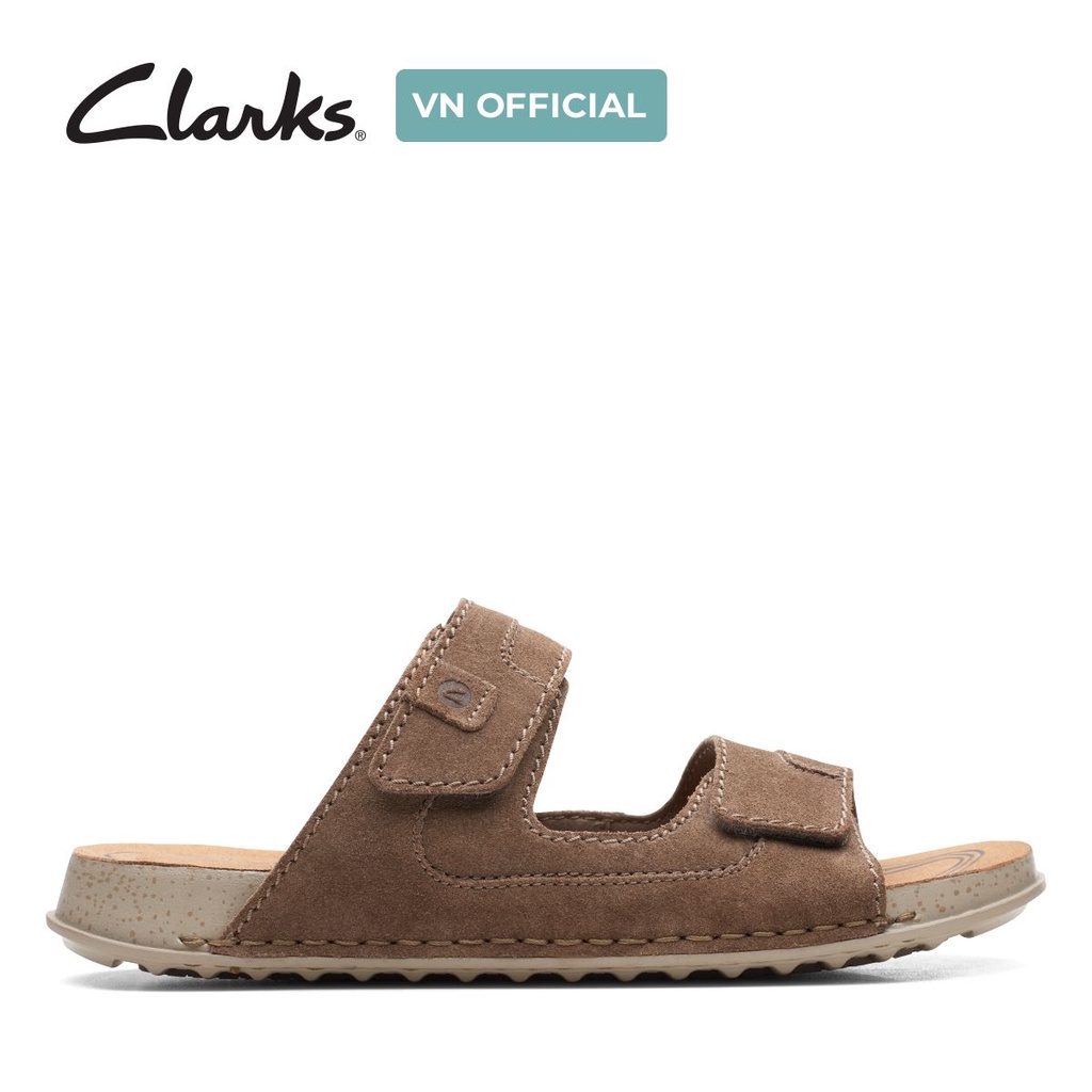 Dép Quai Ngang Da Nam Clarks CLARKS Crestview Easy màu xanh