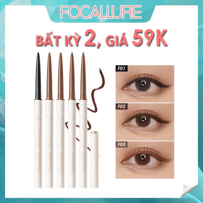 [Hàng mới về] Chì Kẻ Mắt Dạng Gel Focallure 1.7mm Siêu Mỏng Kháng Nước Lâu Trôi