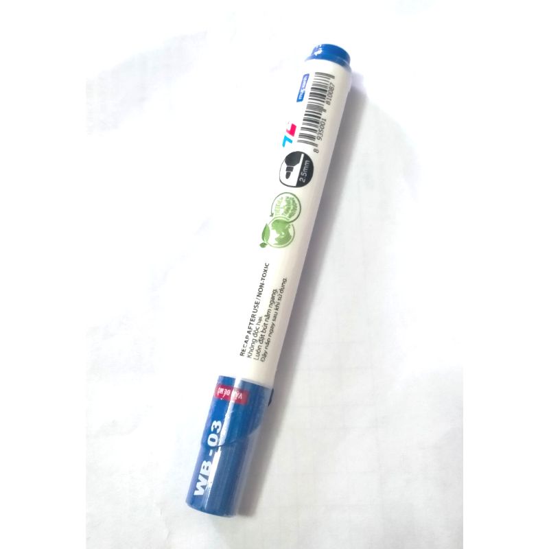 Bút lông bảng Thiên Long màu mực xanh có thể bơm thêm mực WB-03 2.5mm