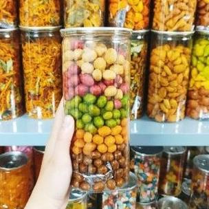 (SALE GIA GOC) Đậu phộng da cá ngũ vị trái cây lon 600g, đậm đà, thơm ngọt