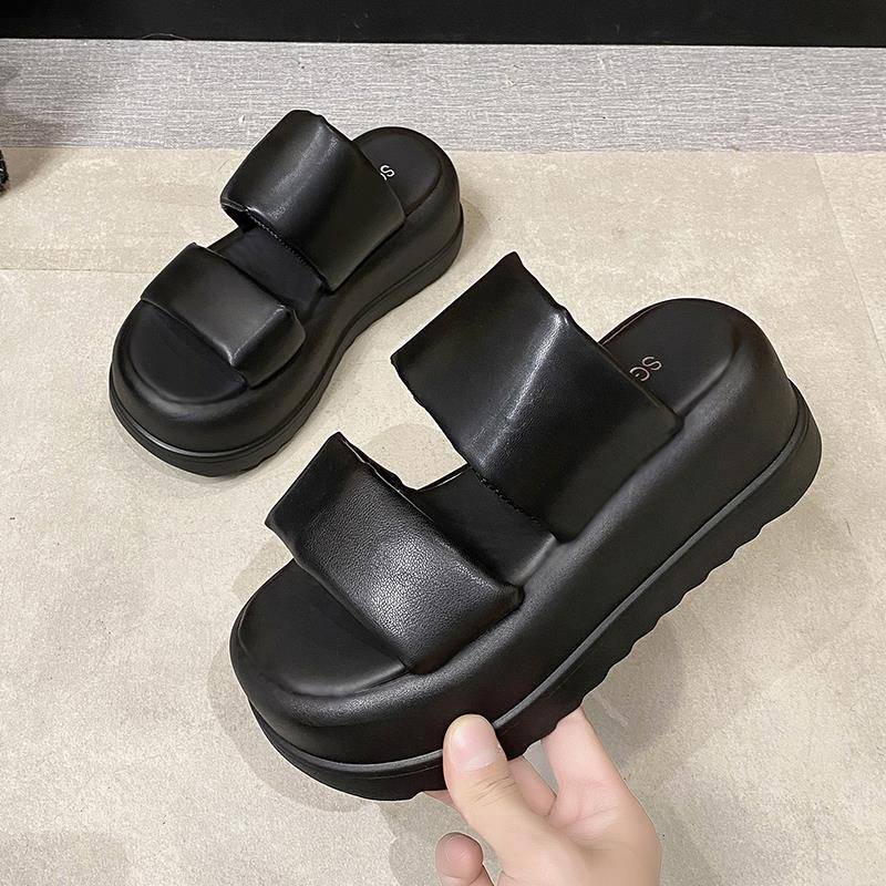 Dép xỏ ngón nữ đế dày Dép bánh mì đế cao Dép Xỏ Ngón Đế Dày Thời Trang Mùa Hè Cho Nữ