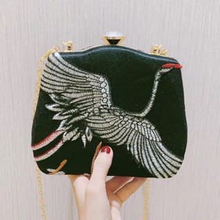 Clutch bóp ví cầm tay đi tiệc hình hạc mãv202