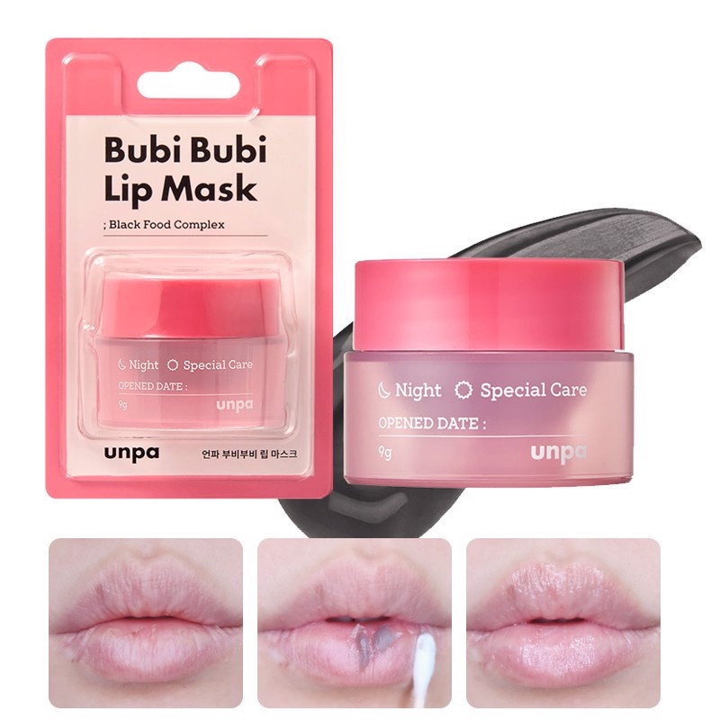 Mặt Nạ Ngủ Môi Dưỡng Ẩm Chống Lão Hóa Unpa Bubi Bubi Lip Mask 9g