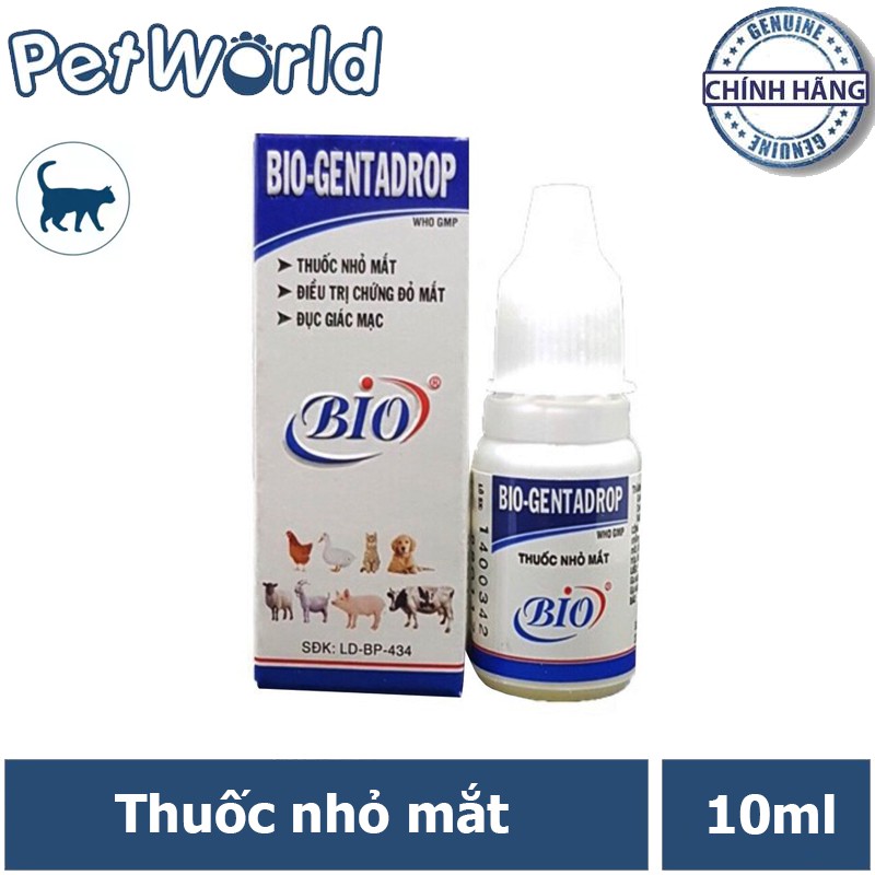 Thuốc nhỏ mắt Bio Genta Drop dành cho chó mèo trị viêm mắt 5.0