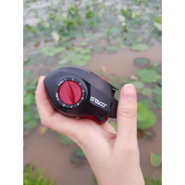 Máy ngang câu cá STACO đỏ đne đồ câu cá hàng hót giá rẻ