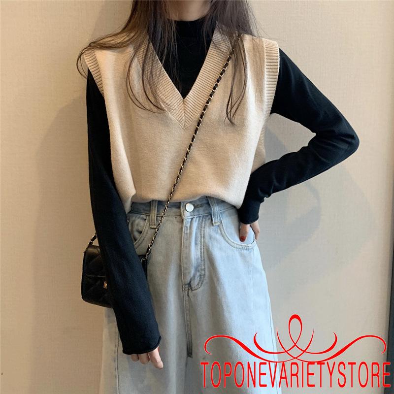 Áo Gile Không Tay Cổ Chữ V Đơn Giản Thời Trang Thu Hút Cho Phái Nữ