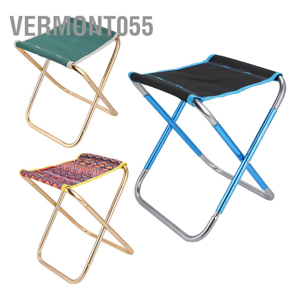 Có thể bán buôn Ghế câu cá ngoài trời nhẹ Gấp di động Cắm trại dã ngoại có thể gập lại với túi Vermont055 Hàng giao ngay