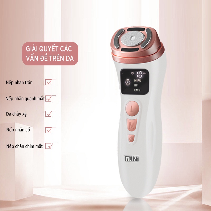 Máy Nâng Cơ Mặt HIFU, Nâng Cơ Xóa Nhăn Trẻ Hóa Căng Bóng Da- Công Nghệ Siêu Âm, Sóng RF, Xung Điện EMS Thế Hệ Mới