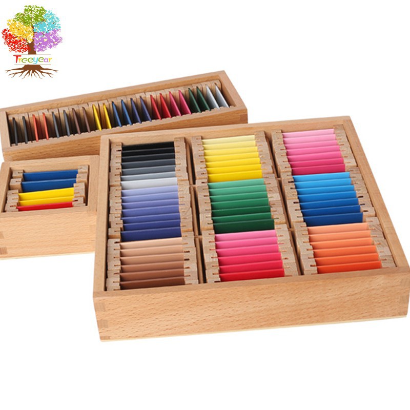 Vật liệu Montessori Viên nén màu sắc Sensory Đồ chơi bằng gỗ đầy màu sắc Montessori Giáo dục mầm non thử đồ chơi cho trẻ em