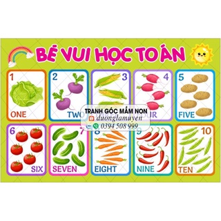Góc học toán- decal mầm non