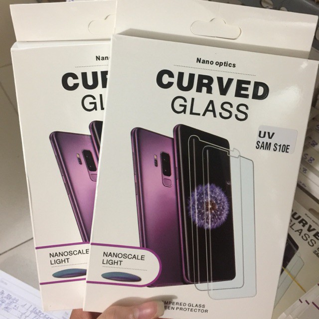 Kính cường lực Full keo UV cho Samsung S10E