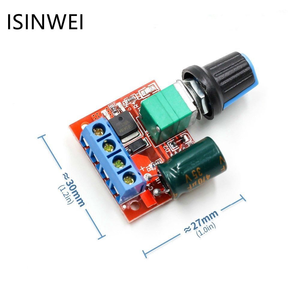 Công tắc điều chỉnh tốc độ động cơ dễ điều chỉnh mini DC-DC 4.5V-35V 5A 90W PWM DC