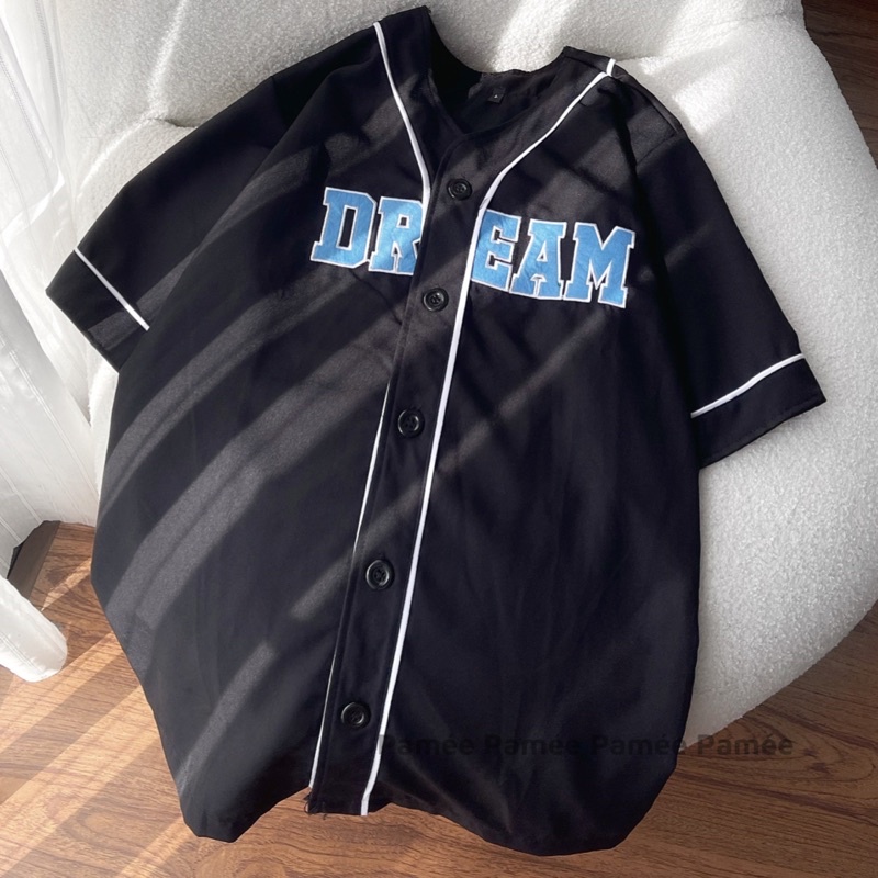 Áo sơmi kiểu dáng bóng chày nam nữ màu Unisex phong cách Ulzzang