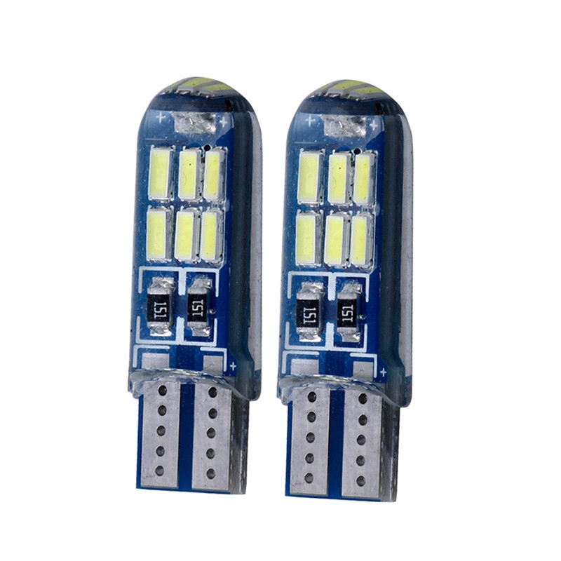 Bóng Đèn LED Silicone T10 W5W 12V Cách Nhiệt Chống Nước Gắn Biển Số Xe Hơi