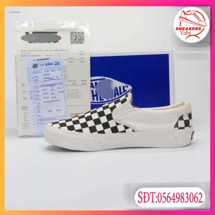 💥FREE SHIP-HÀNG QUẢNG CHÂU💥giày sneaker  thể thao van caro trắng đen slipion full box -Yabi | BigBuy360 - bigbuy360.vn