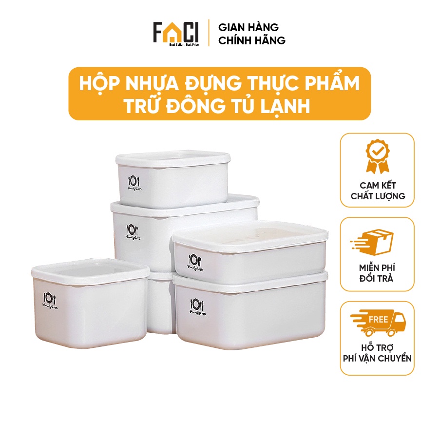Hộp nhựa đựng thực phẩm Faci chịu nhiệt. Hộp nhựa đựng thực phẩm tủ lạnh lò vi sóng trữ đông đựng cơm canh tupperware