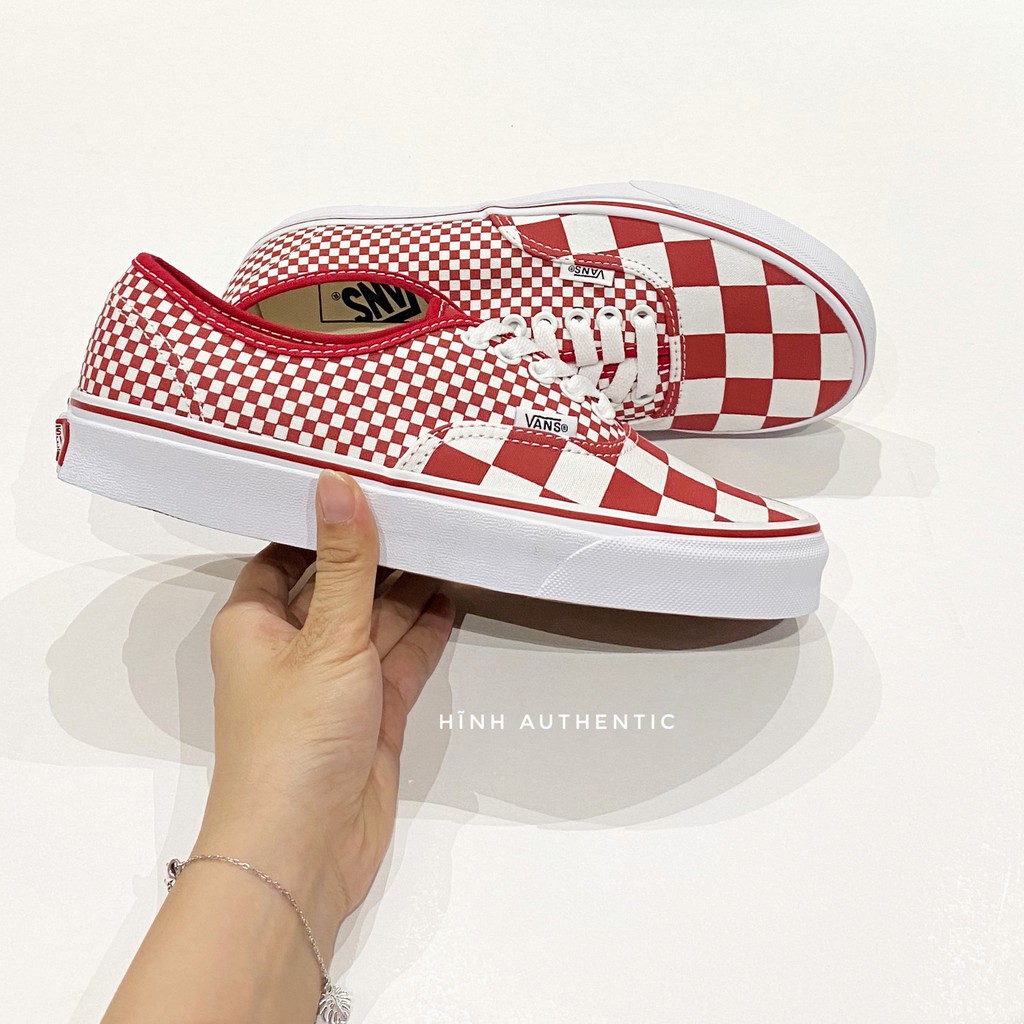 Giày Vans Authentic Mix Checker Đỏ chính hãng