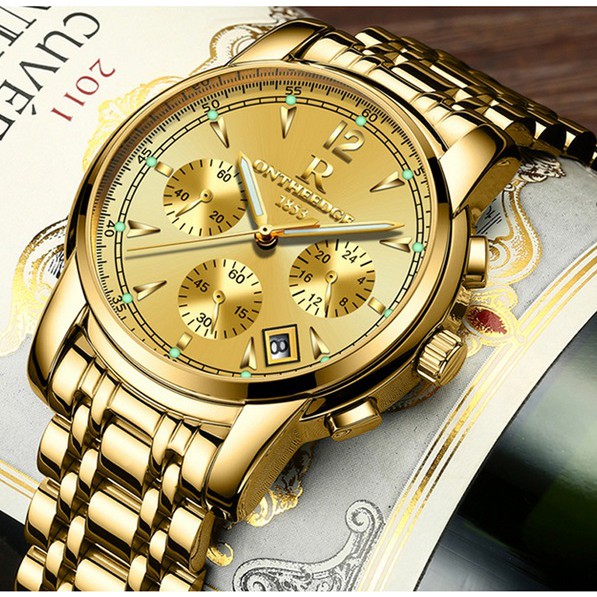 Đồng hồ nam dây thép 6 kim Ontheedge 036 (fullbox)