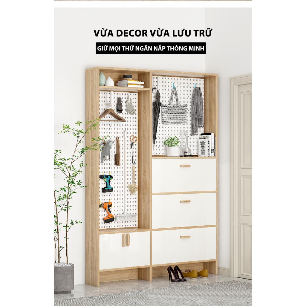 Kệ giá đỡ máy hút bụi lưu trữ để đồ, dụng cụ gia đình, bảng treo tường đa năng, bảng đục lỗ pegboard
