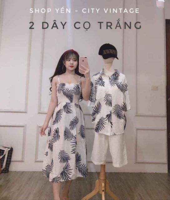 (Đủ mẫu,Có size trẻ con)Set đôi, set gia đình đi biển cho nam và nữ mẫu lá cọ
