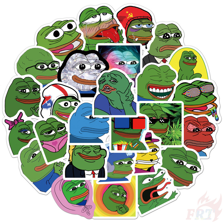 Bộ 50 Hình Dán Hình Ếch Vui Nhộn 02 - Chống Thấm Nước