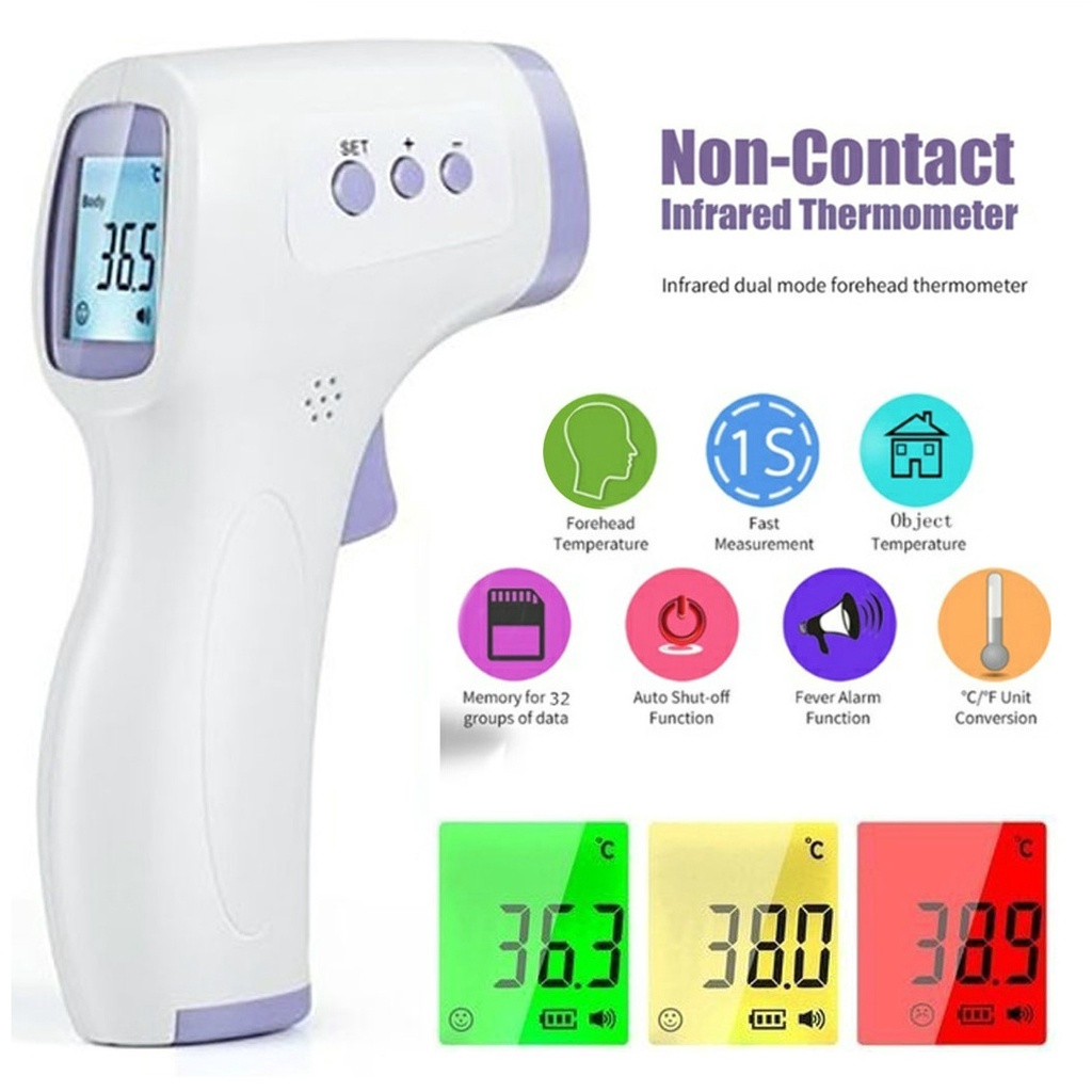 Mới Súng Nhiệt Kế Điện Tử Cầm Tay Không Tiếp Xúc Màn Hình Lcd
