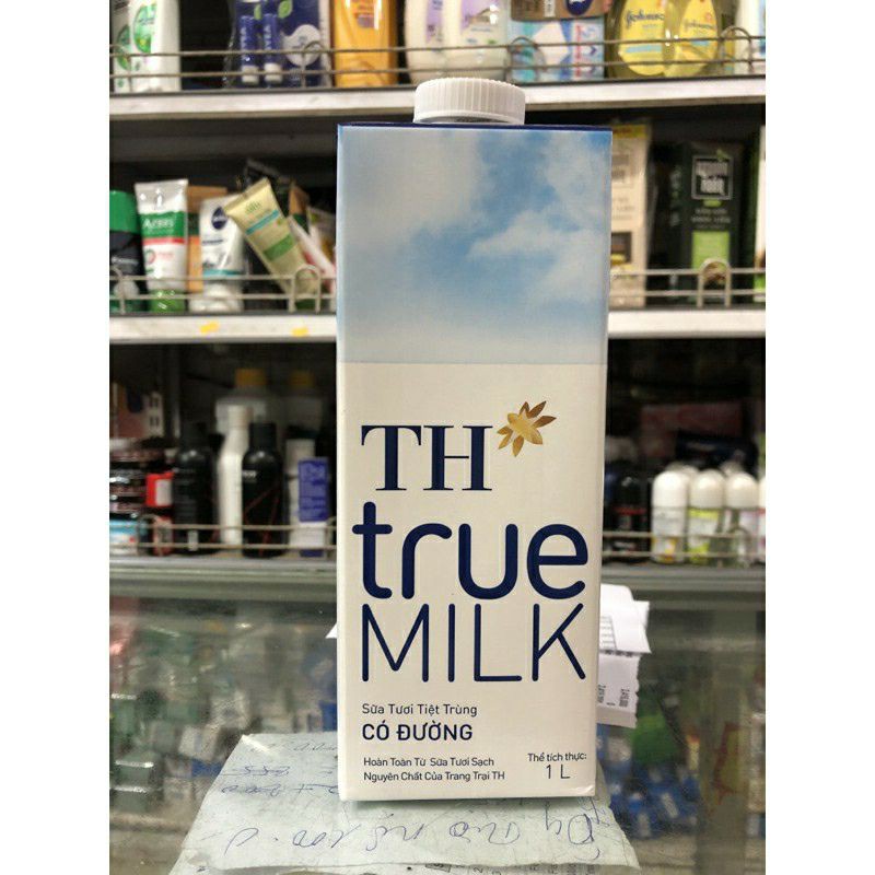 thùng 12 hộp sữa tươi tiệt trùng Th trumilk 1lít không đường