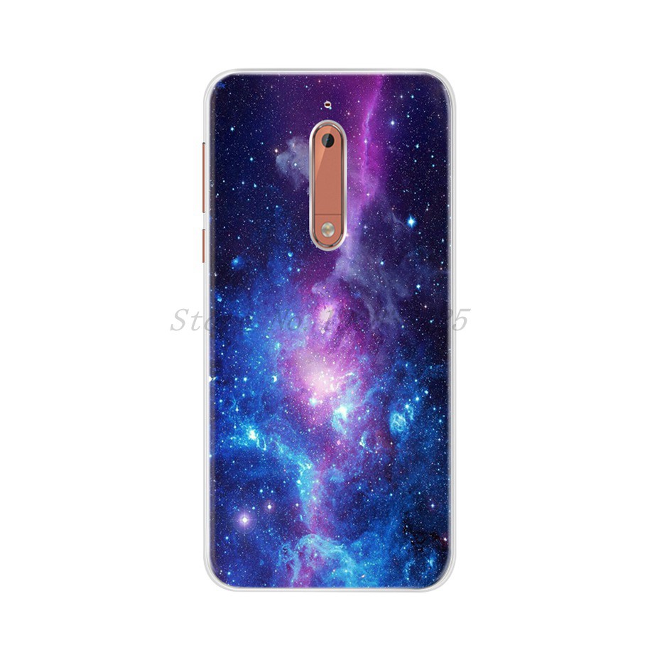 Ốp điện thoại silicon mặt nhám in họa tiết cho Nokia 5 Nokia5 2017 TA-1024 TA-1053 TA-1044