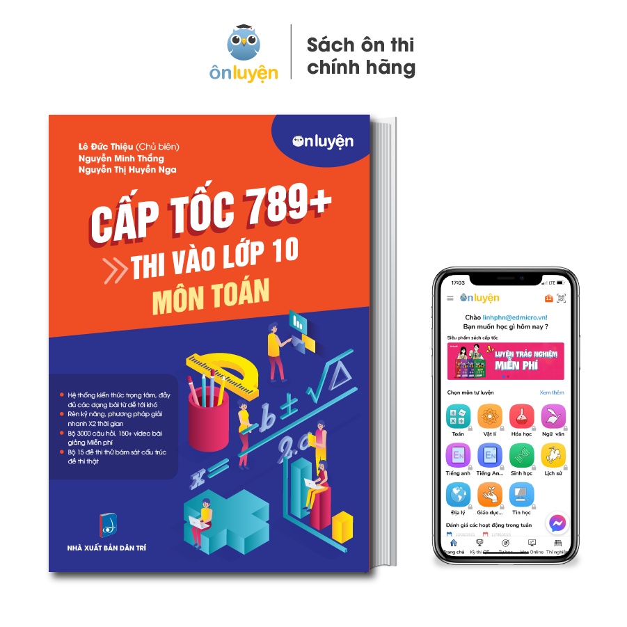 [Mã LIFEMALL995 giảm 10% đơn 99K] Sách thi vào 10 - Combo 2 cuốn Cấp tốc 789+ môn Toán, Văn