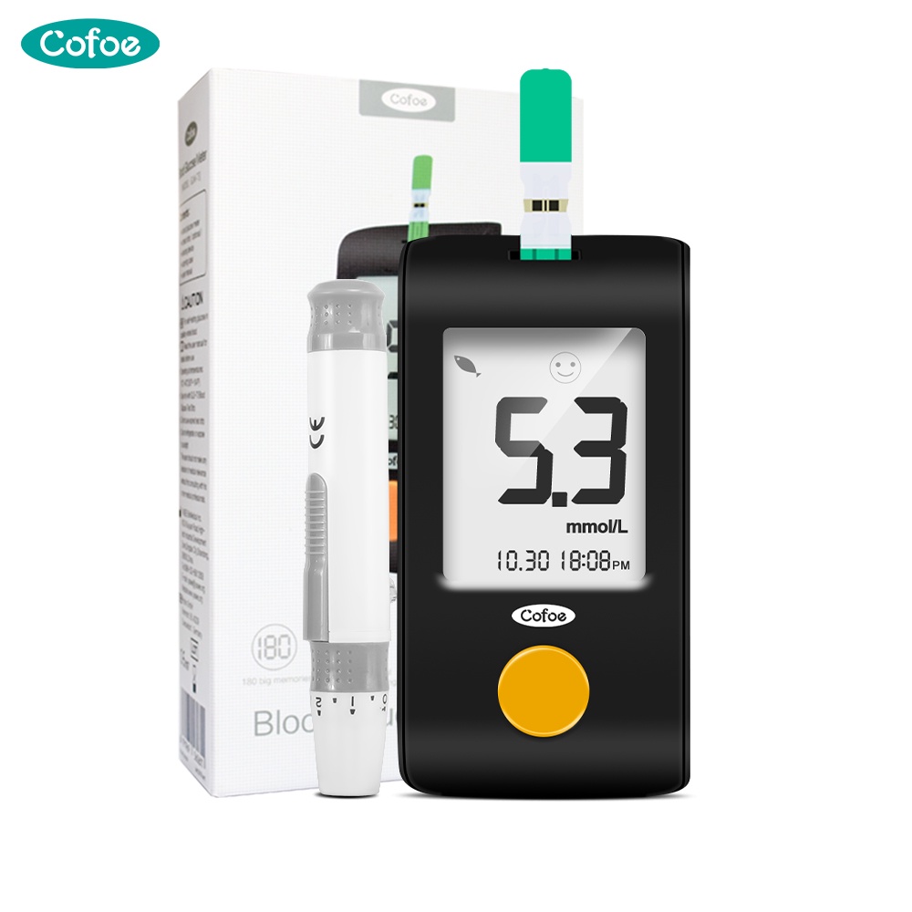 Máy đo đường huyết Cofoe có màn hình hiển thị kèm bút lấy máu