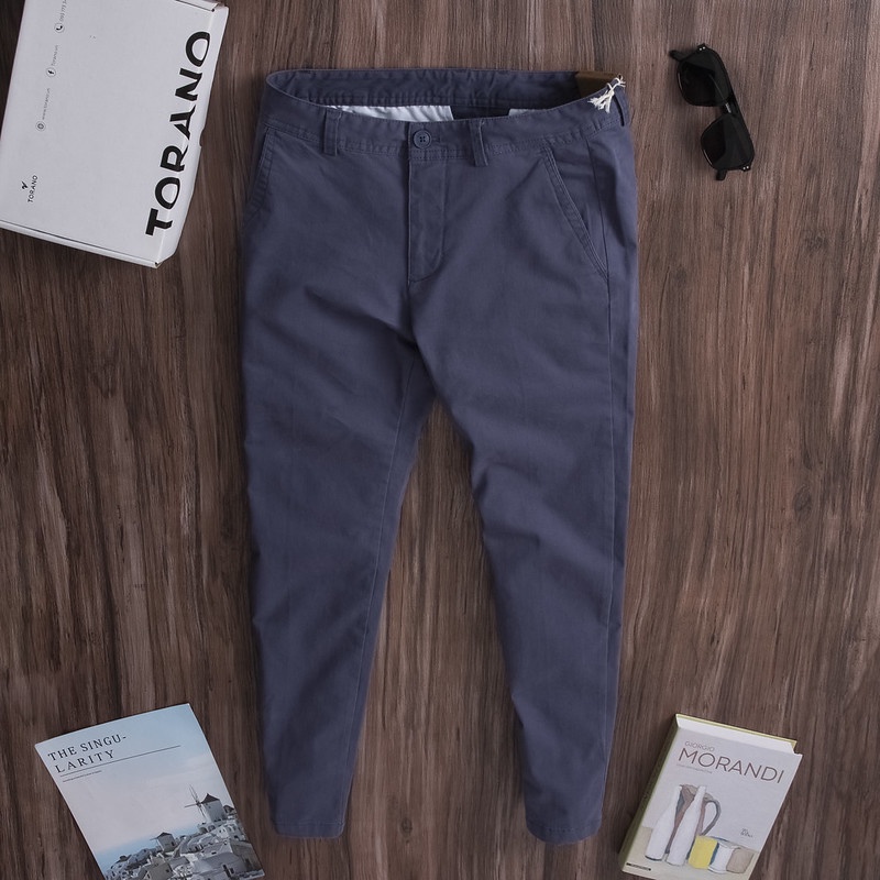 Quần kaki nam TORANO dáng dài basic túi lé chất vải cao cấp, không phai màu DABK602