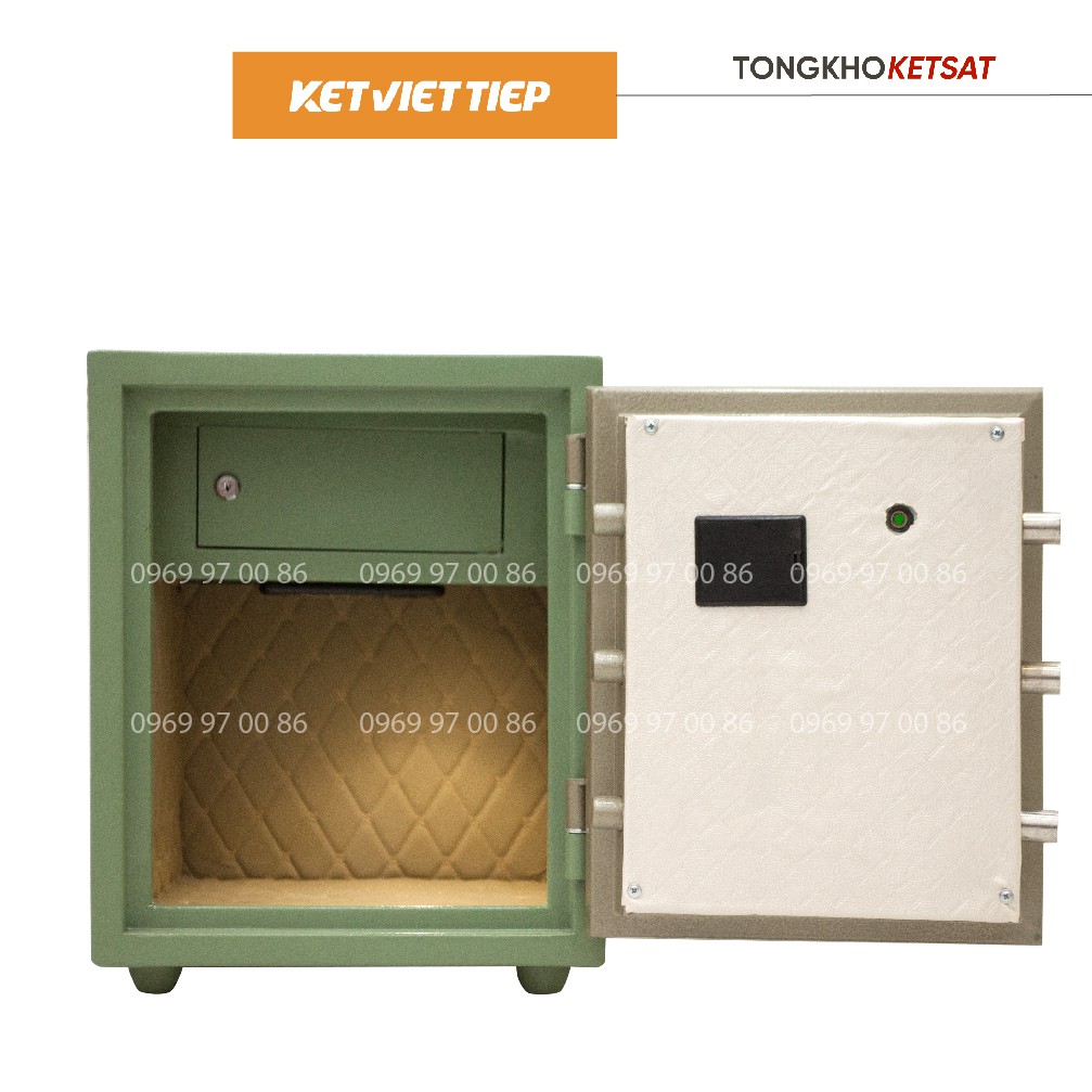 Két Sắt Vân Tay Nặng Việt Tiệp KVTSC66-VT Nội Thất Bọc Da Khóa Thông Minh (Miễn Phí Giao Hàng) 70kg  FREESHIP TOÀN QUỐC