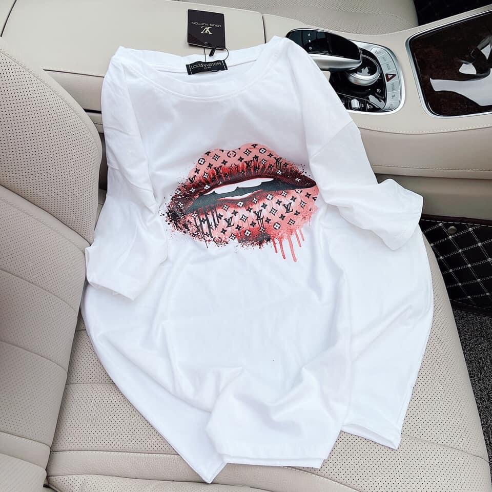 Áo Phông Nữ, Áo Thun Nam Nữ In Hình Môi Hot Hit Hàng Quảng Châu Loại 1 [Kèm Video Ảnh Thật] | BigBuy360 - bigbuy360.vn