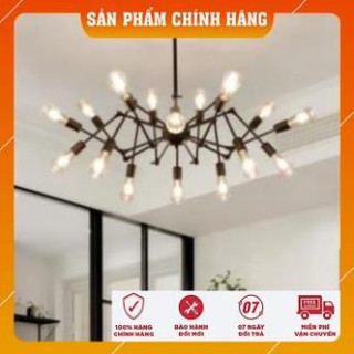 Đèn chùm - đèn chùm phòng khách sắt hình chân nhện cứng spider 12 tay - kèm 12 bóng cao cấp