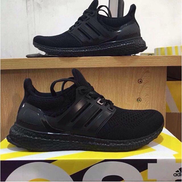 Giày thể thao sneaker giày học sinh Ultraboost 4.0 đen đế đen cá tính
