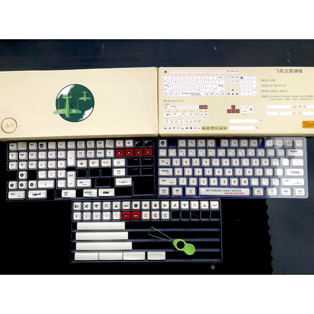 Bộ Keycap XDA Mitsubishi Zero Fighter 162 Phím