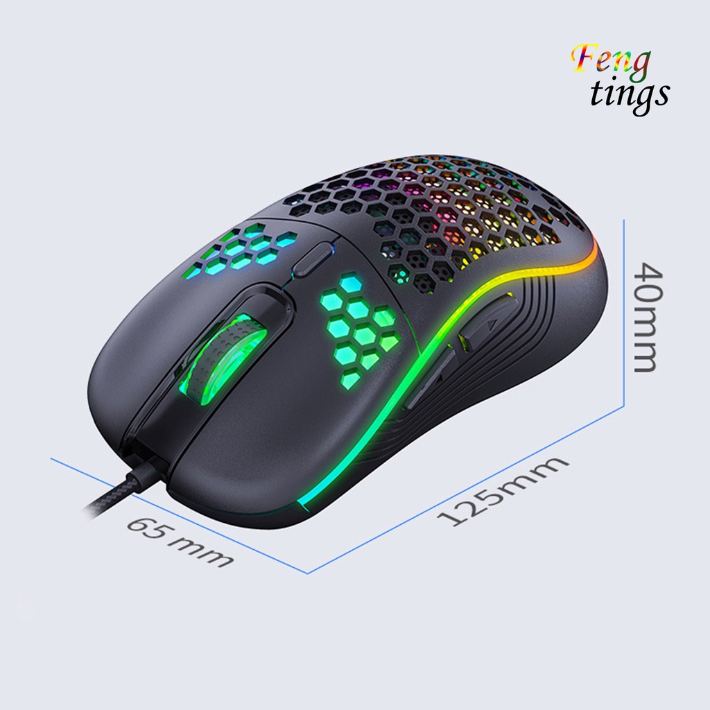 Chuột chơi game có dây IMICE T98 7200DPI RGB họa tiết tổ ong độc đáo