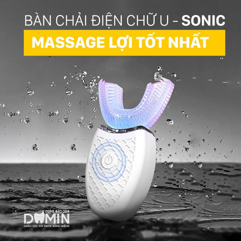 Bàn Chải Điện Chữ U Sonic (massage giúp giảm viêm lợi tụt lợi và bệnh nha chu)