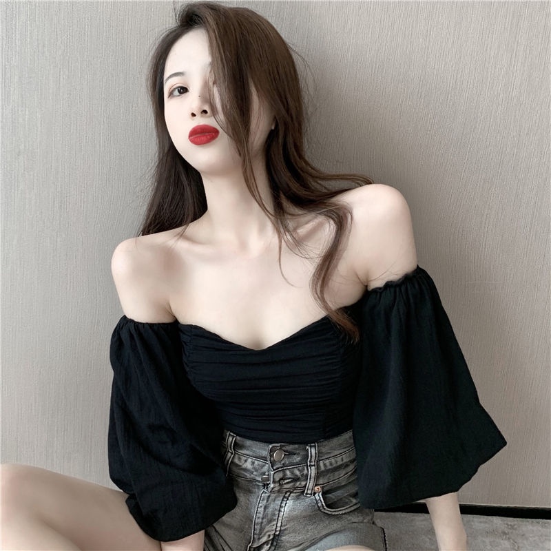 Áo kiểu COZOKC tay ngắn dáng ôm phong cách Hàn Quốc hợp thời trang
