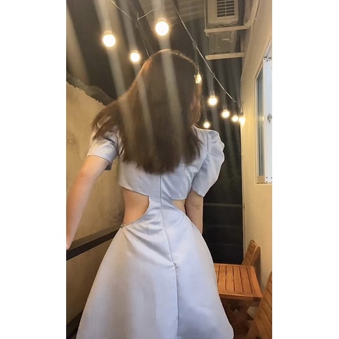 Đ46- Đầm chéo dây nơ