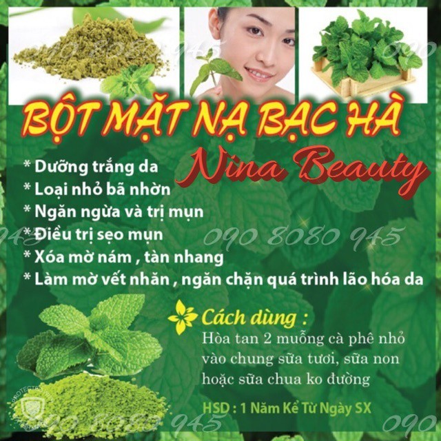 MẶT NẠ BẠC HÀ TRÀ XANH Handmade