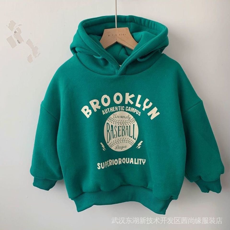 Áo Hoodie Dày Dặn Phong Cách Hàn Quốc Thời Trang Mùa Đông Cho Bé Trai Và Gái