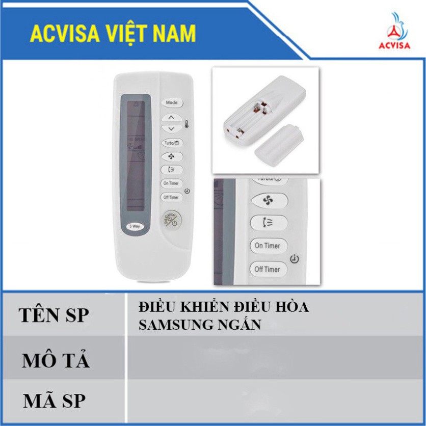 Điều Khiển Máy Lạnh Samsung (Loại Ngắn)
