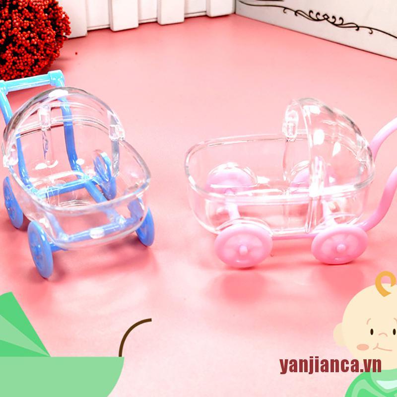 Set 6 hộp đựng kẹo mini thiết kế mô phỏng xe đẩy em bé