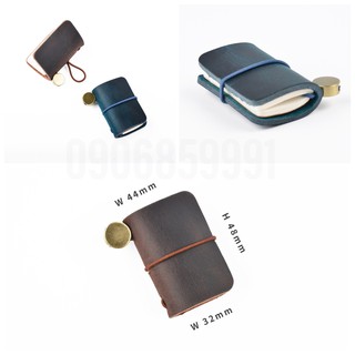 Sổ tay ghi chép cá nhân notebook mini Midori da tự nhiên