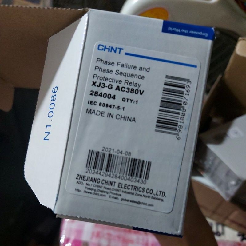 [RELAY/RƠ-LE] (Hàng mới SX 2021) Rơ le bảo vệ pha chống mất pha, chống đảo pha Chint XJ3-G 380V