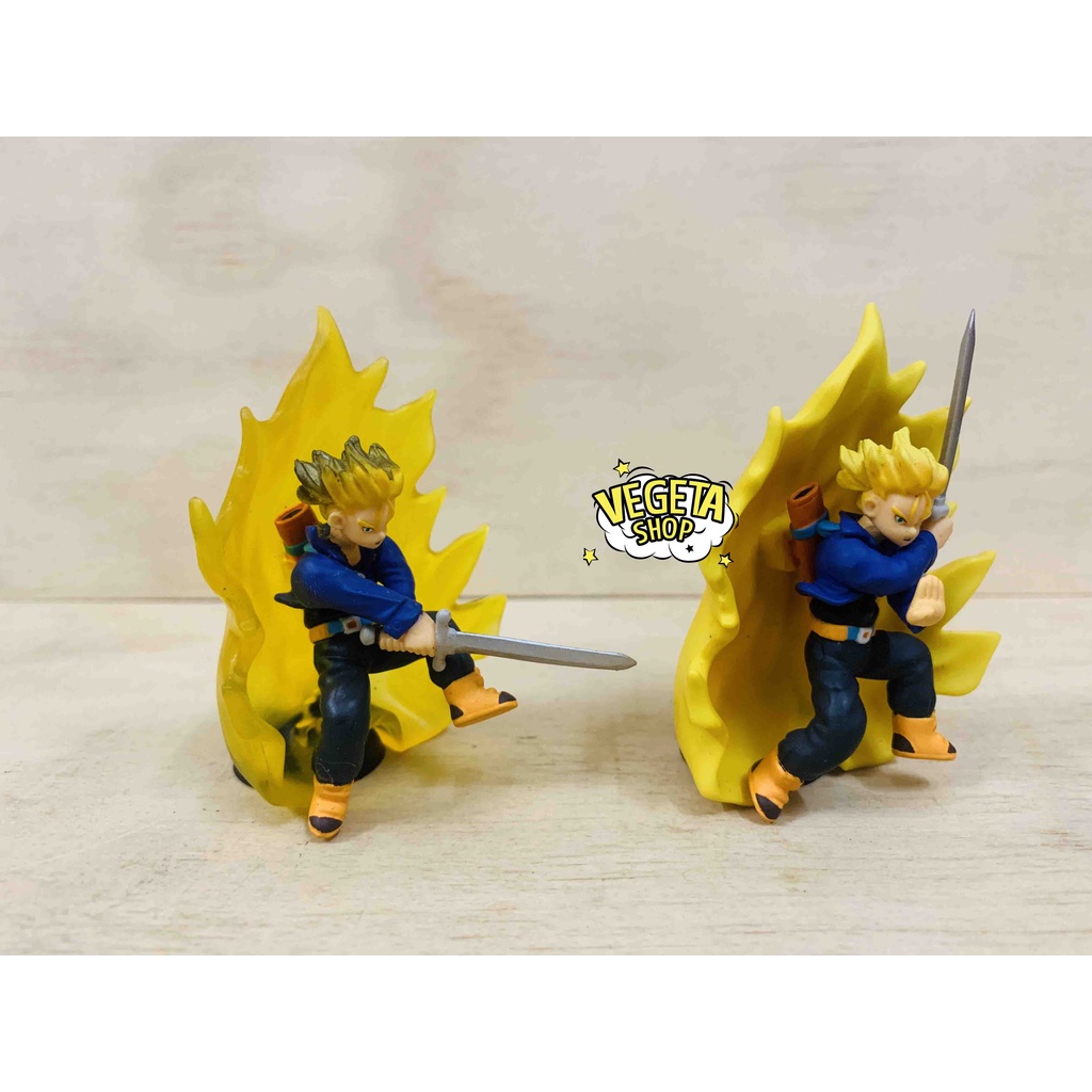 Mô hình Dragon Ball - Set Mô hình Trunks 2 phiên bản Bandai 2003 A &amp; B - Chính hãng Bandai - Cao 7,5cm