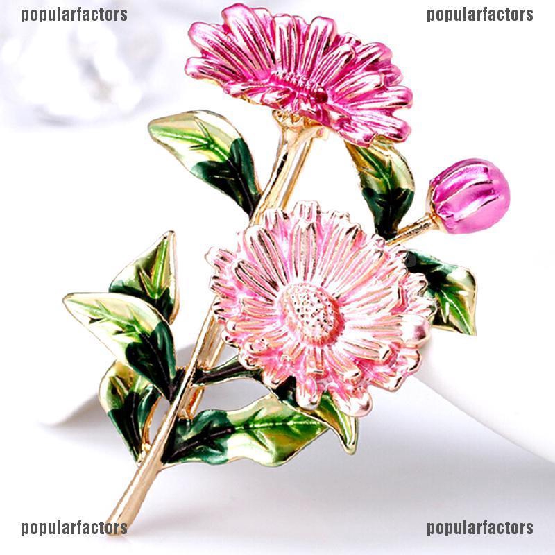 Bông Tai Tráng Men Hình Hoa Cúc Sáng Tạo Thanh Lịch