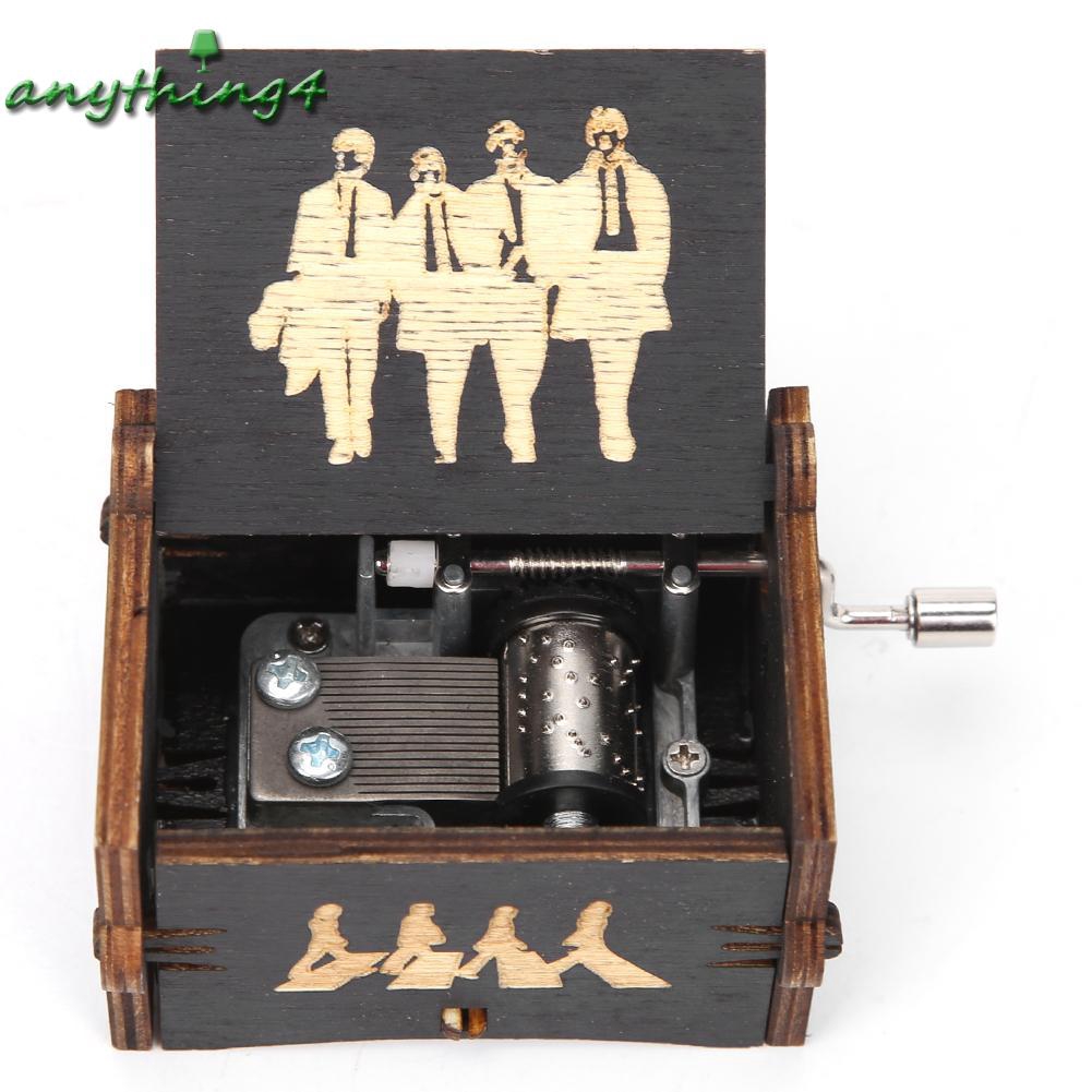 ♚any♚ Convenient Vintage Wooden Hand Cranked Music Box Retro Home Ornaments Crafts Kids Gift